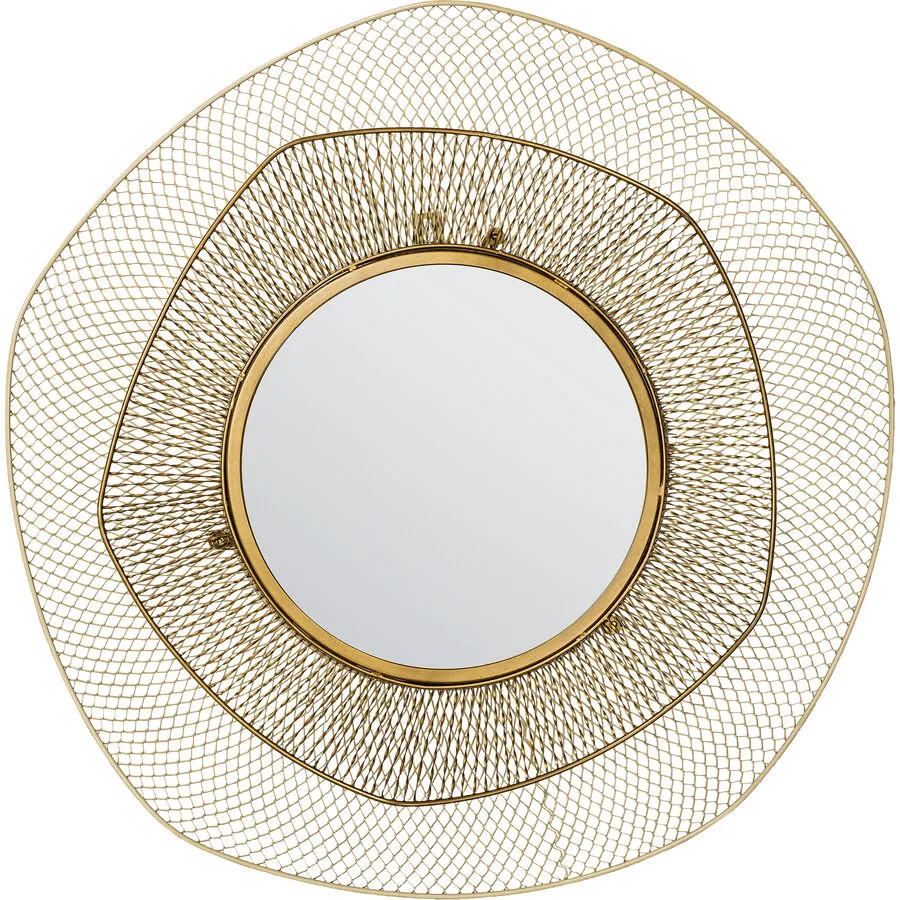 Spiegel Natural Beige Eisen/Glas 78 cm 78 cm