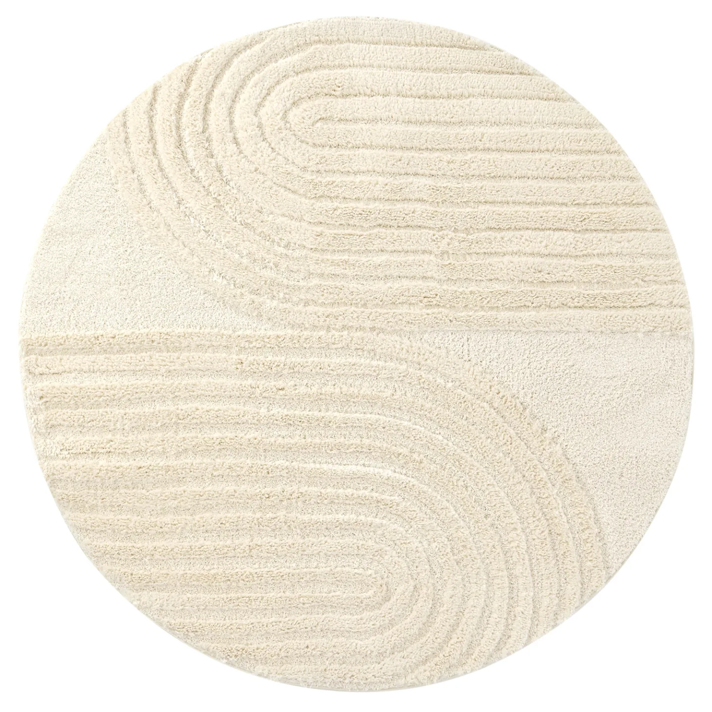 Runde tepper - Evora (offwhite) (Størrelse: Ø 160 cm)