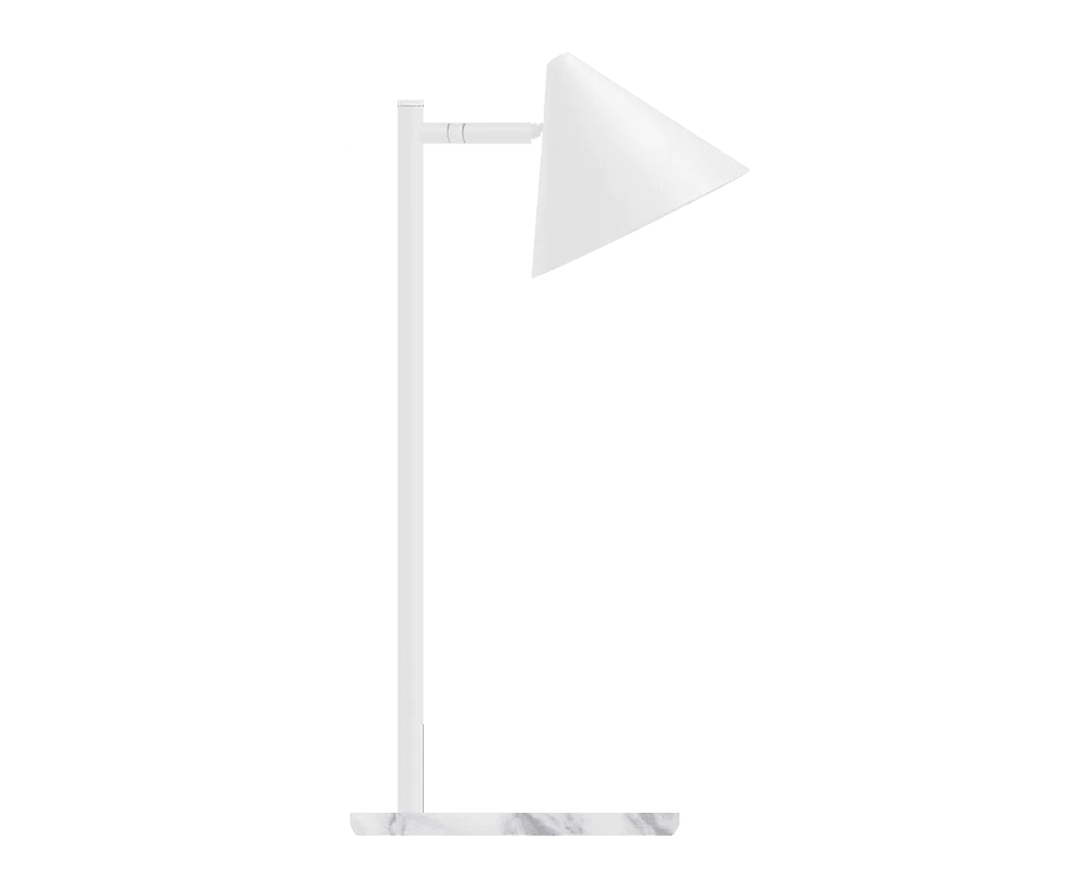 Westal - Tratt Micro 57cm - Bordslampa - Vit/marmor