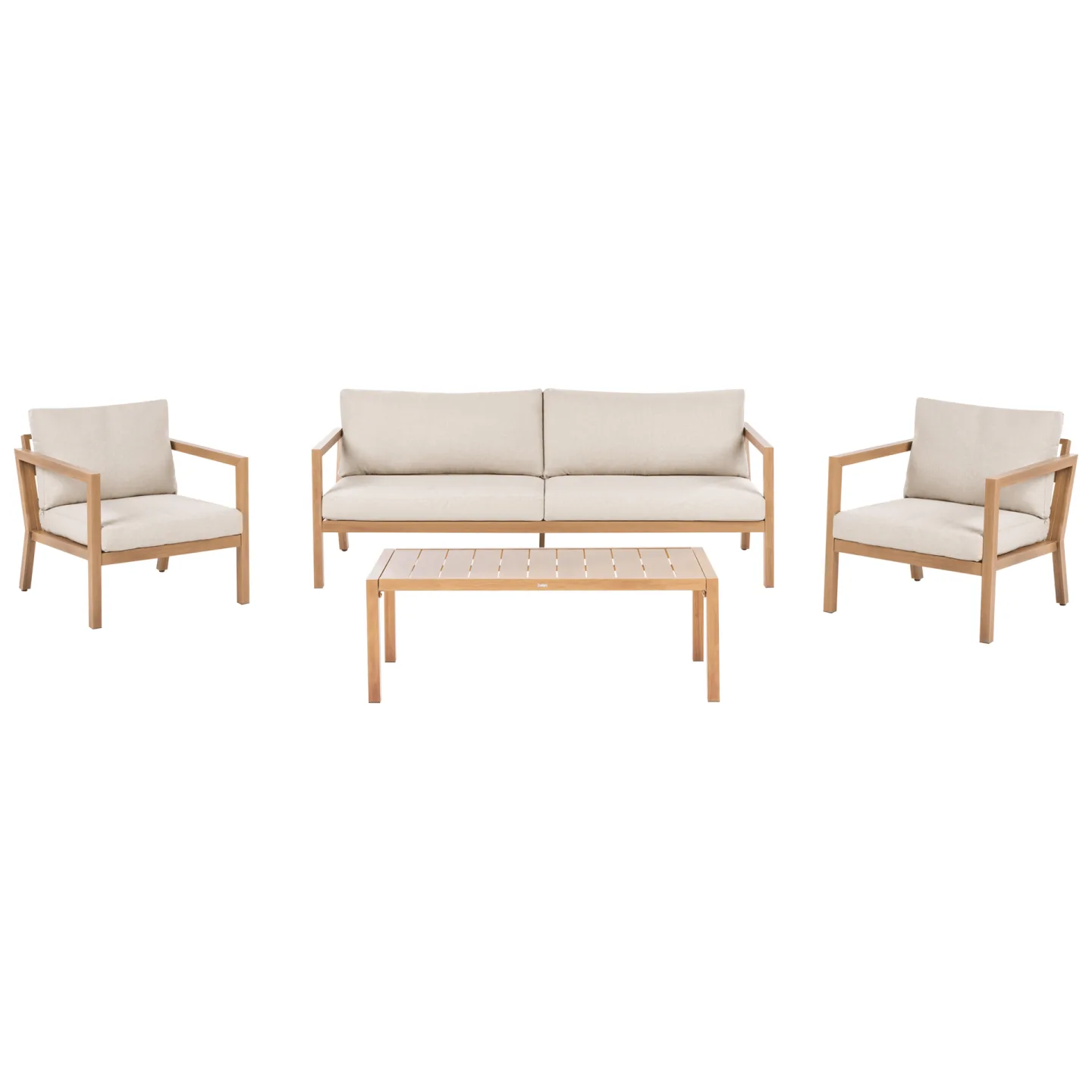 Soffgrupp utomhus med Bord 5-Sits Oneta - Brun/Beige