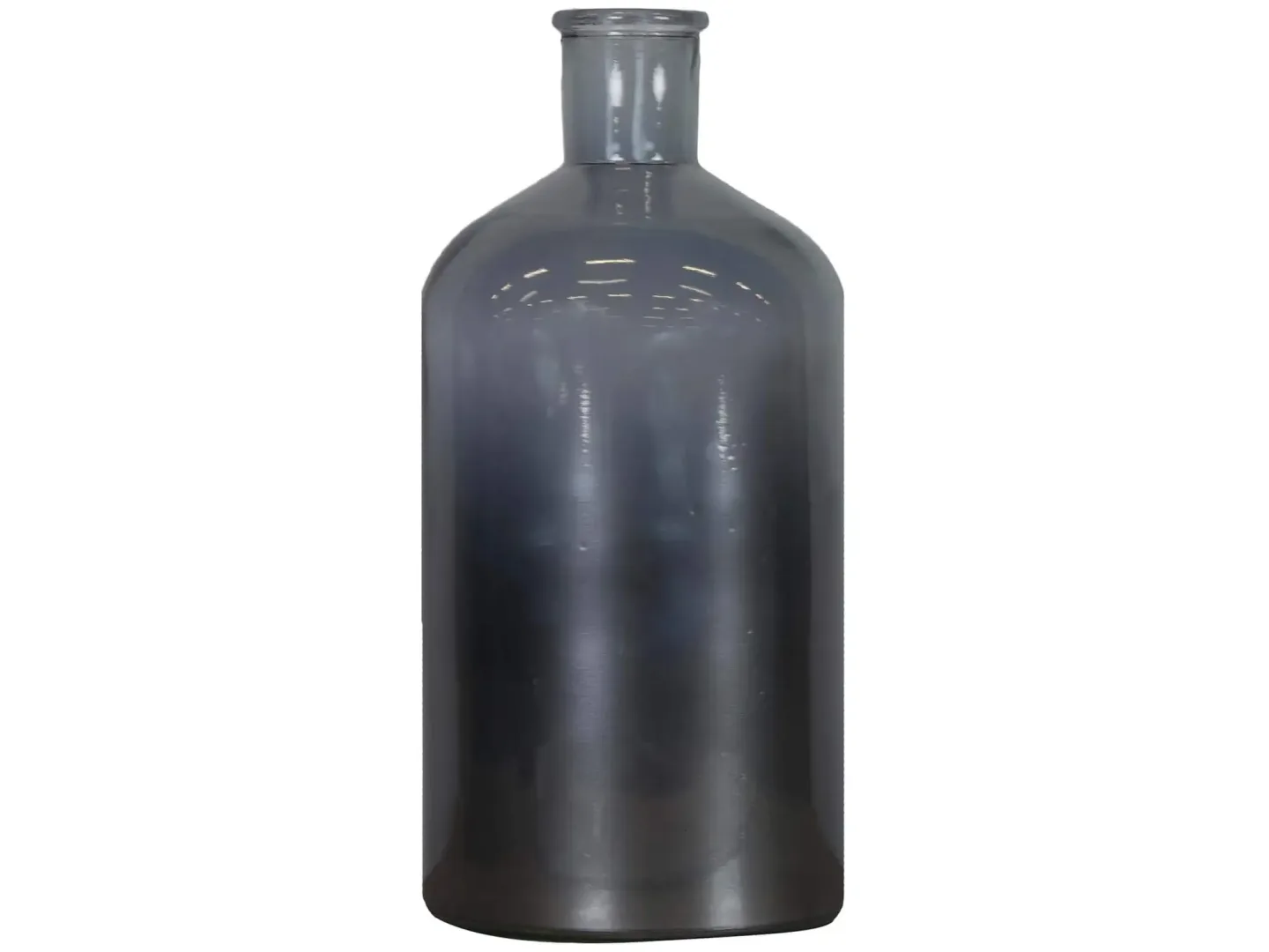 Decofinder Flasche Glas Metallsilber H: 28 cm | Schubiger Möbel