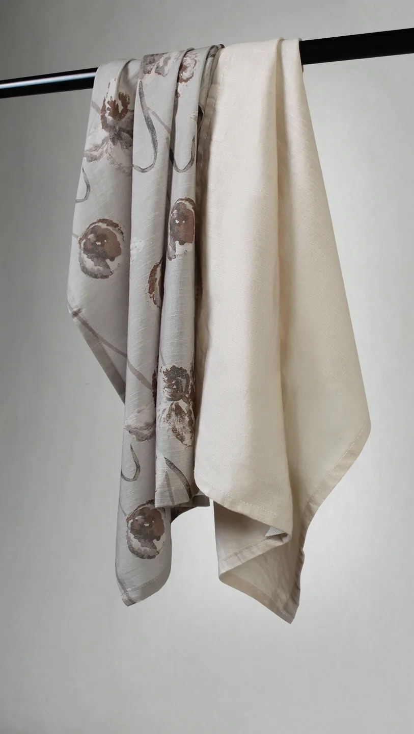 Kjøkkenhåndkle 2-pak - Alegria (beige) (Størrelse: 50 x 70 cm)