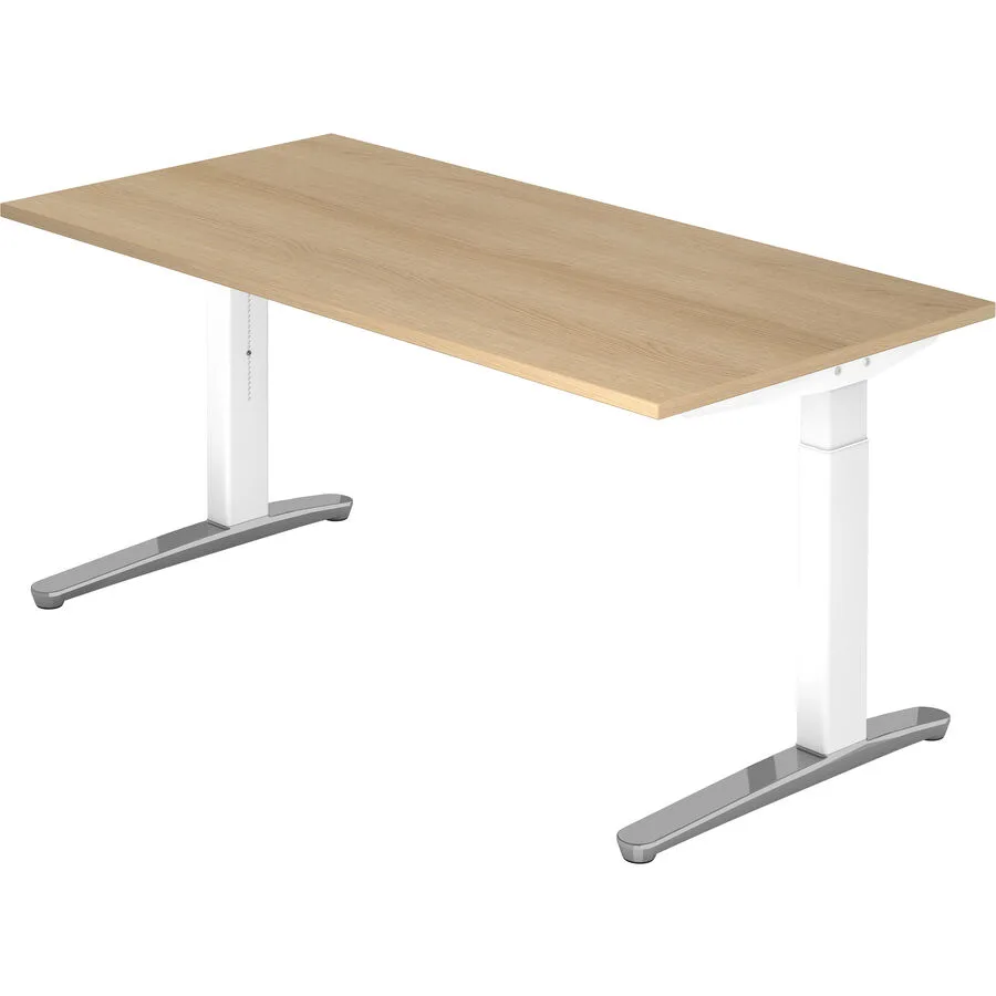 Schreibtisch Office eiche Holzwerkstoff Höhenverstellbar B 160 T 80 cm