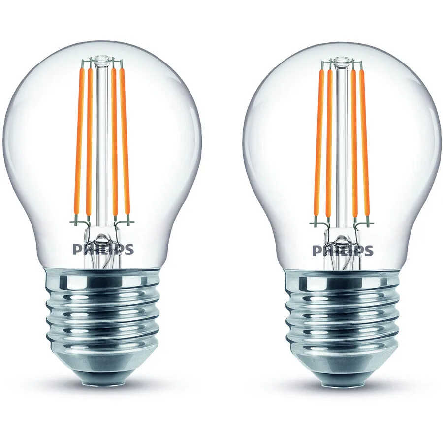 Leuchtmittel Philips Glas E27 4.3 W - Farbe: Transparent - LED - Lichtfarbe: Extra warmweiss - LED Leuchtmittel