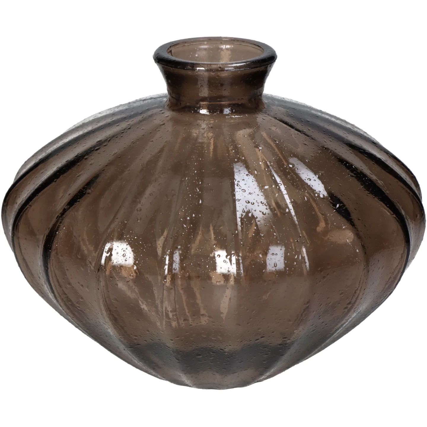 Kersten Vase Glas, Braun H: 14 cm | Schubiger Möbel