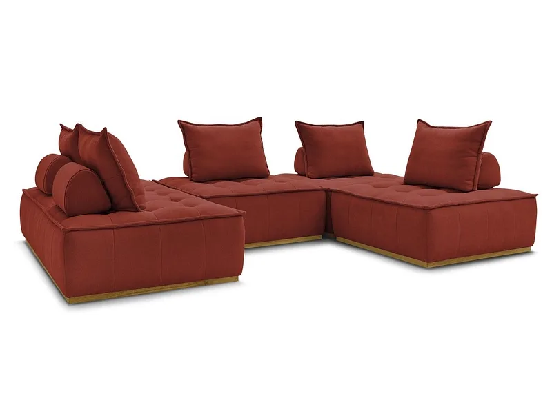 Wohnlandschaft BOBOCHIC ELISA Stoff mit Textur orange