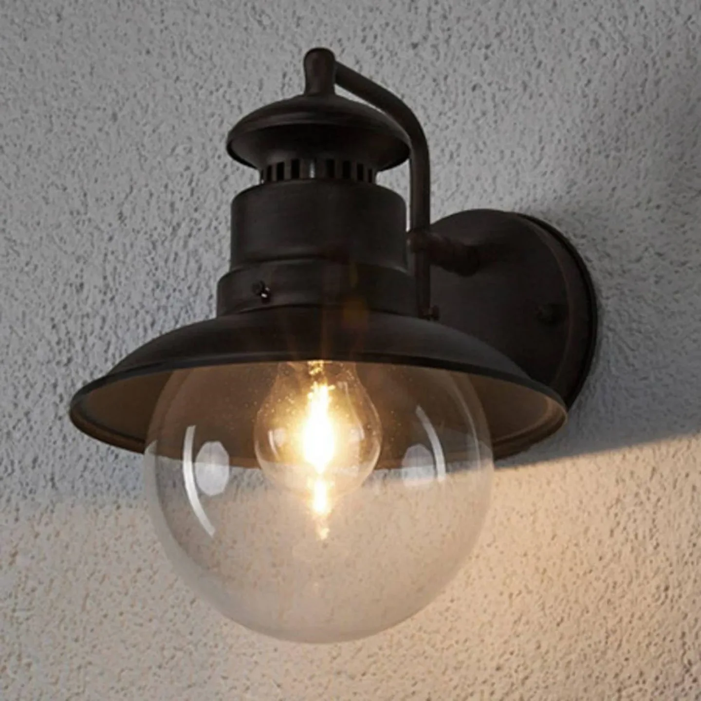 Eddie Außenwandleuchte Rust - Lindby - Balkon - Landhaus / Rustikal - Metall - Einflammig