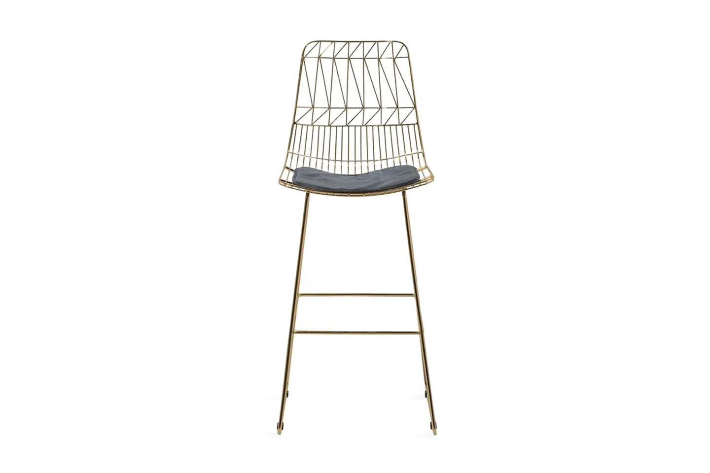 Set med 2 barstolar PRESTON Metall Guld 48cm - Guld