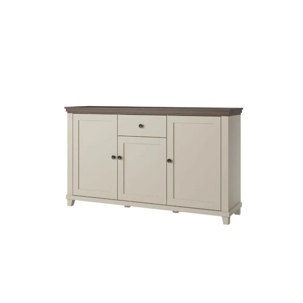Skänk Evora 3 dörrar 1 låda - Ljus Beige