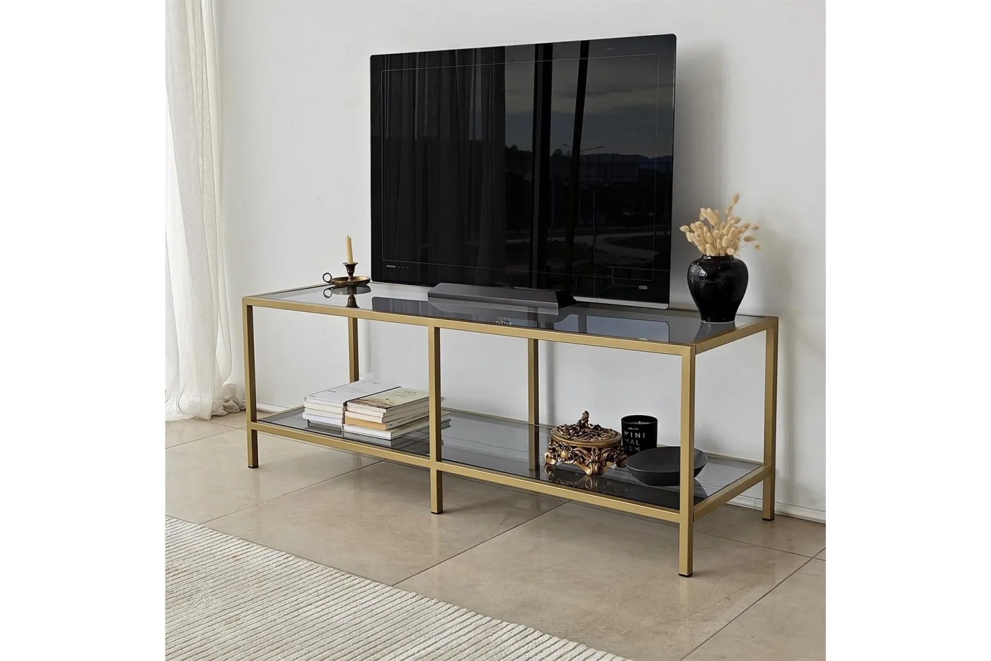 Condurso Tv-bänk 130 cm - Guld