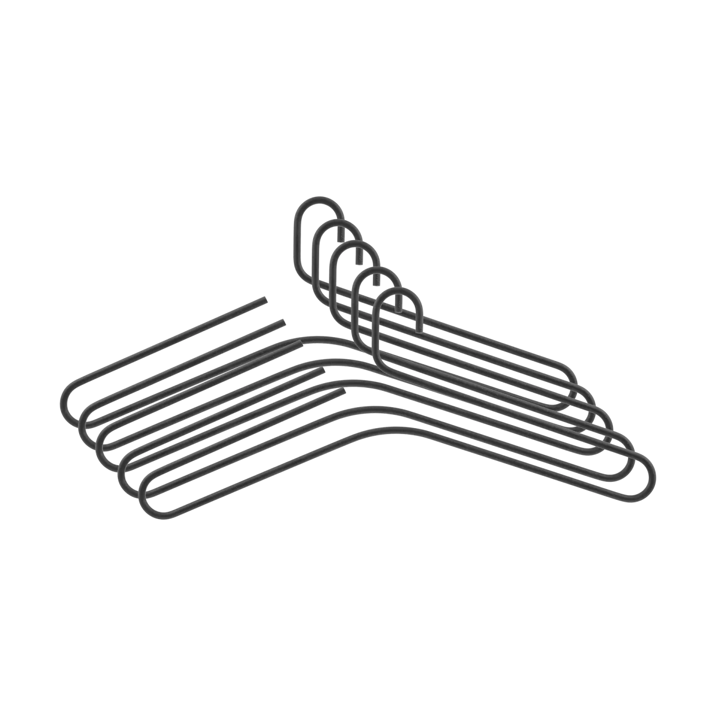 Scandi Living Smooth Kleiderbügel 5er-Pack Black