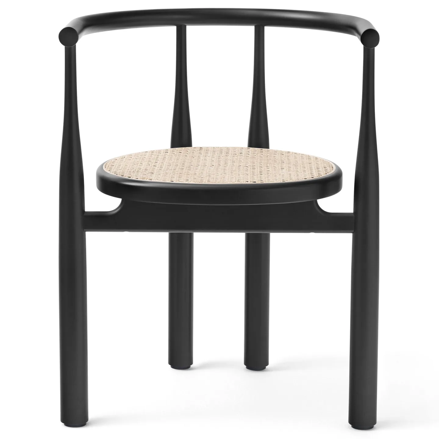 New Works - Bukowski Chair French Cane - Black w. French Cane - Matstolar - Steven Bukowski - Svart - Trä