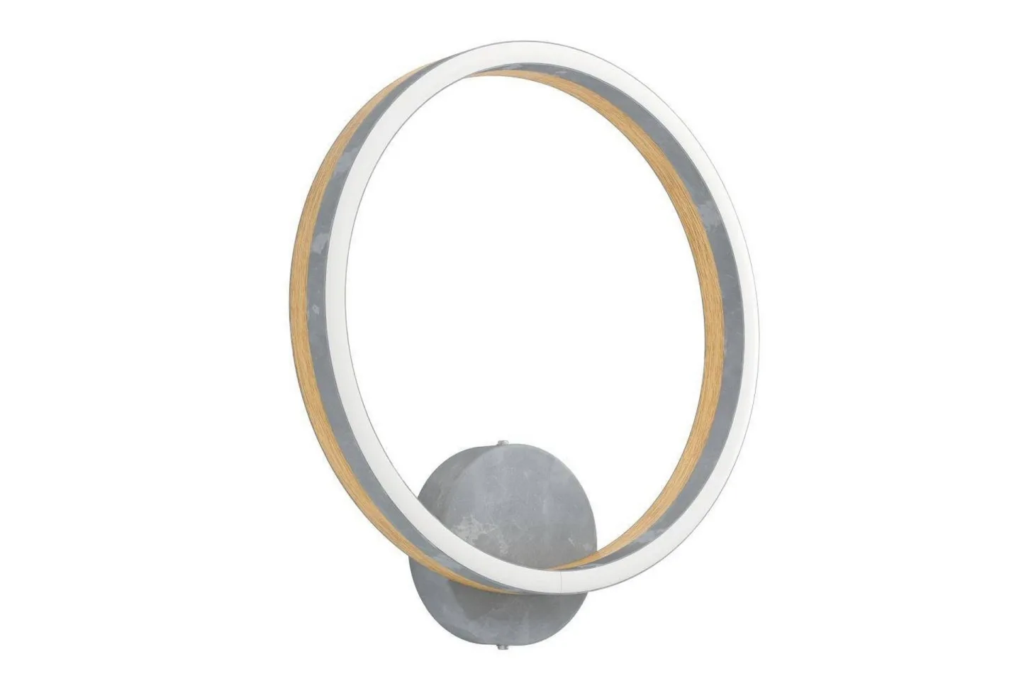 Vägglampa Eglo Cadinaro Grå/Trä Rund -