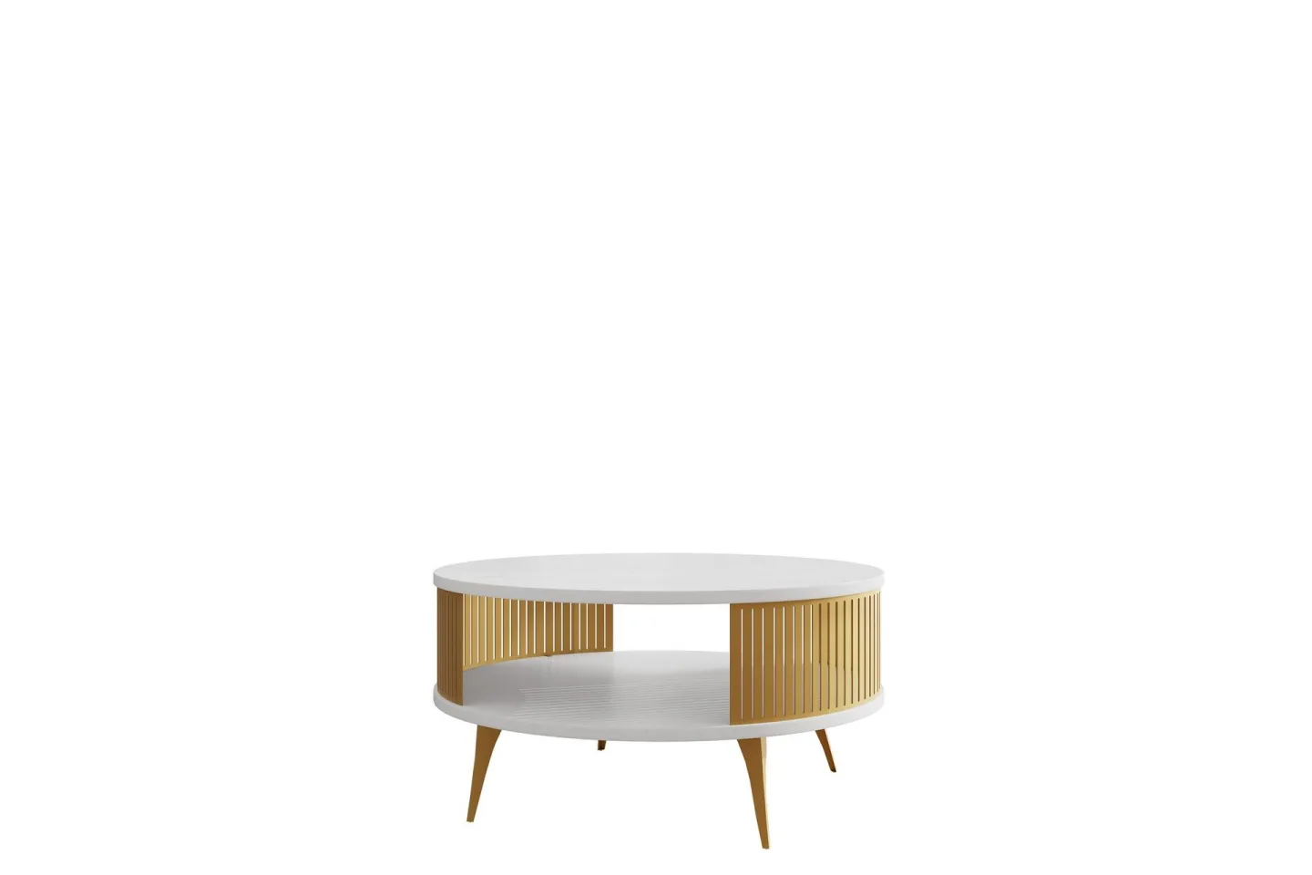 Galia Soffbord 75 cm - Guld/Vit