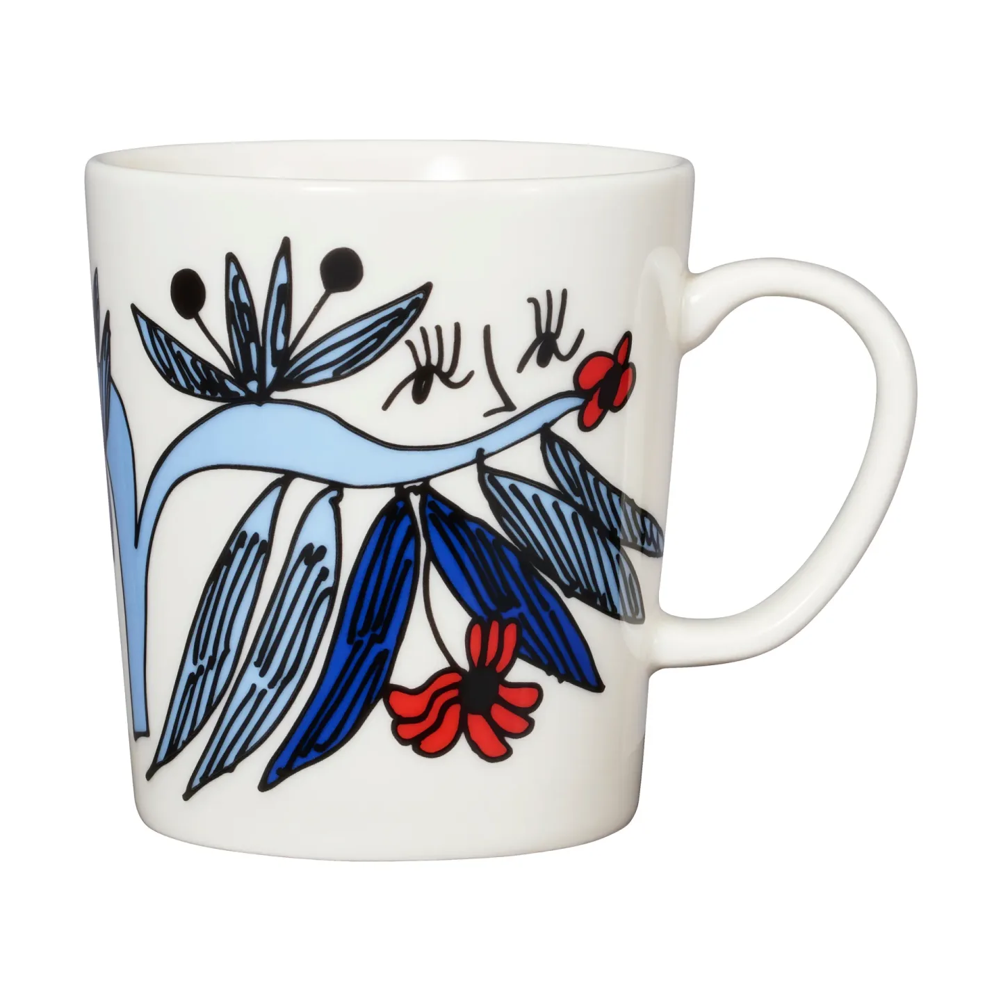 Arabia Puutarhurit Tasse 30 cl Blau-weiß-rot