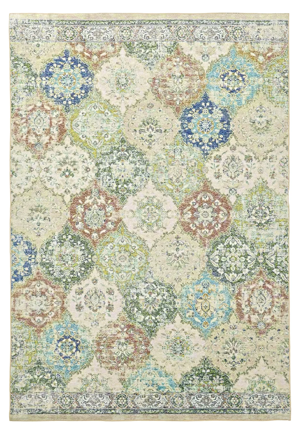 Wilton-teppe - Bohemia (grønn/multi) (Størrelse: 200 x 280 cm)