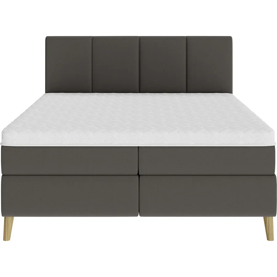Superba Boxspringbett Liz&Louis anthrazit Stoff 180 x 200 cm