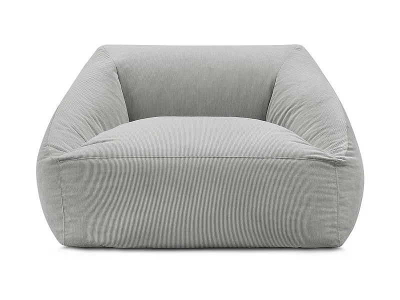 Hocker BOBOCHIC LILIBET 125x125x77cm cord-stoff hellgrau