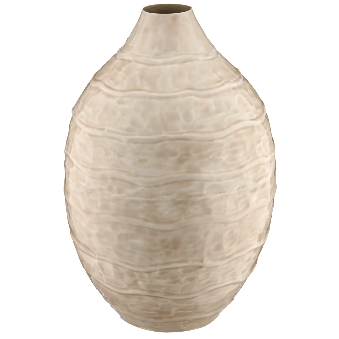 Gasper Vase Wave, Enamel Finish, Hellgrau | Schubiger Möbel