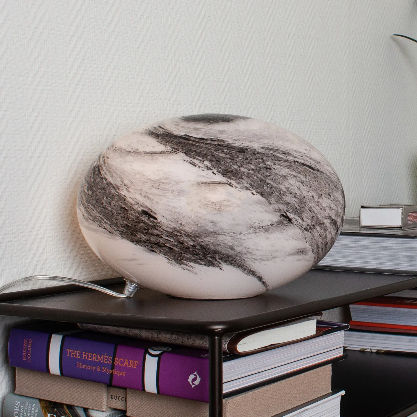 Mira Bordlampe Black/White - By Rydéns - Stue - Glass
