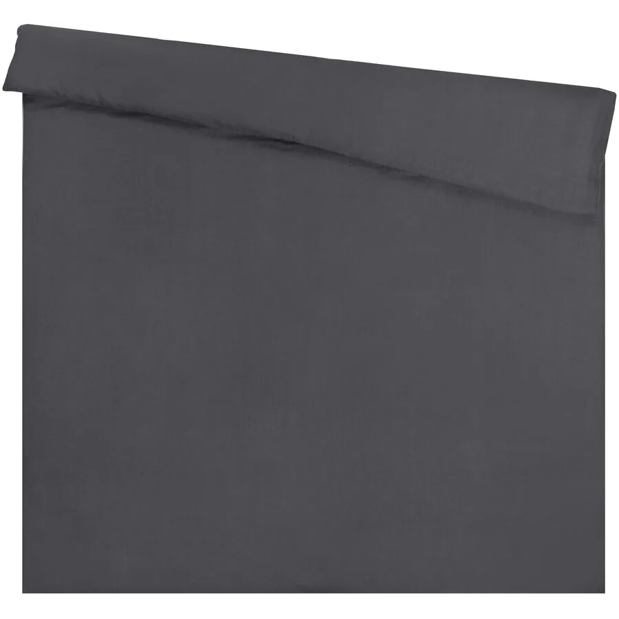 Duvetbezug Leana anthrazit Einfarbig Leinen 160 x 210 cm - Material: 100% Leinen