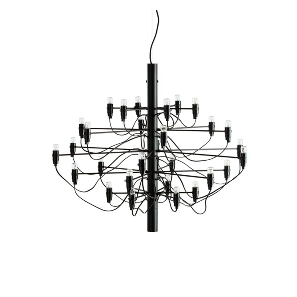 Flos 2097 Sarfatti Kronleuchter Mattschwarz 30 Lampen
