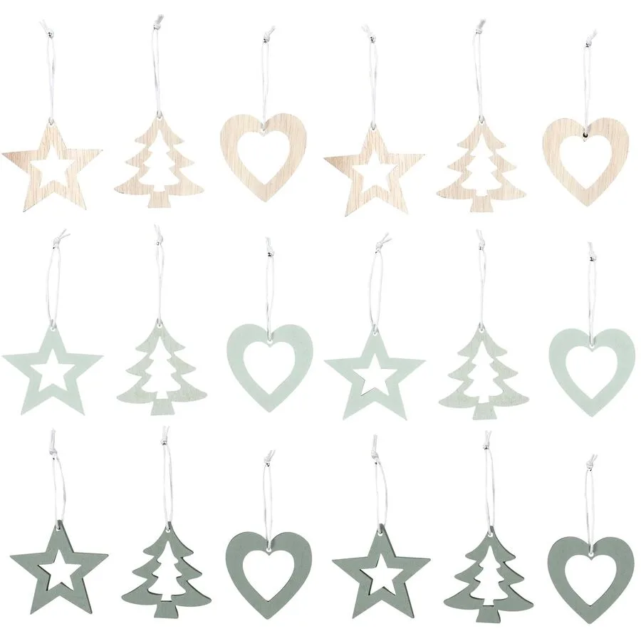 Weihnachtsbaumhänger COCON Mint Holzwerkstoff