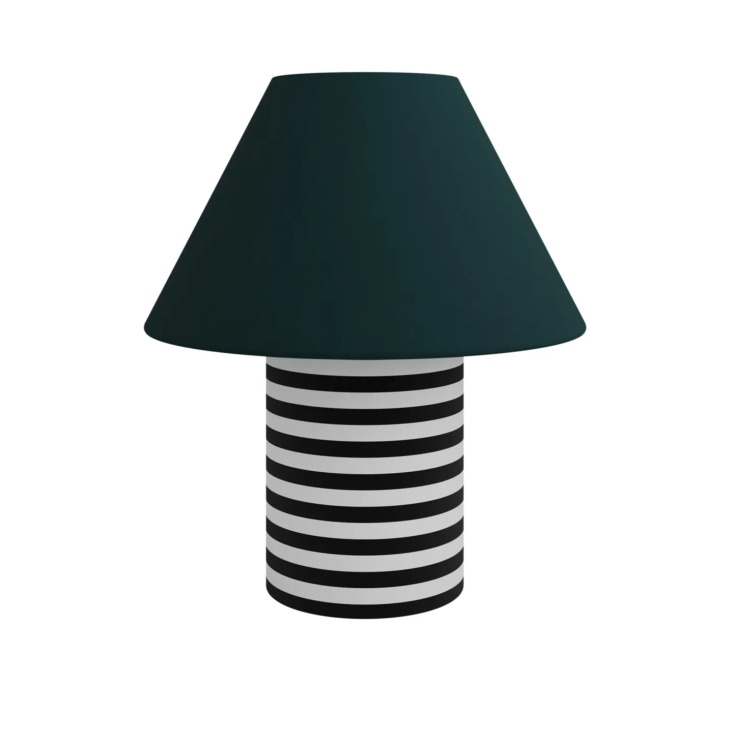 HEM - Toto Table Lamp Large Pine / Black & White H Stripe (EU) - Skärmlampor - Flerfärgad - Bomull/Syntetiskt