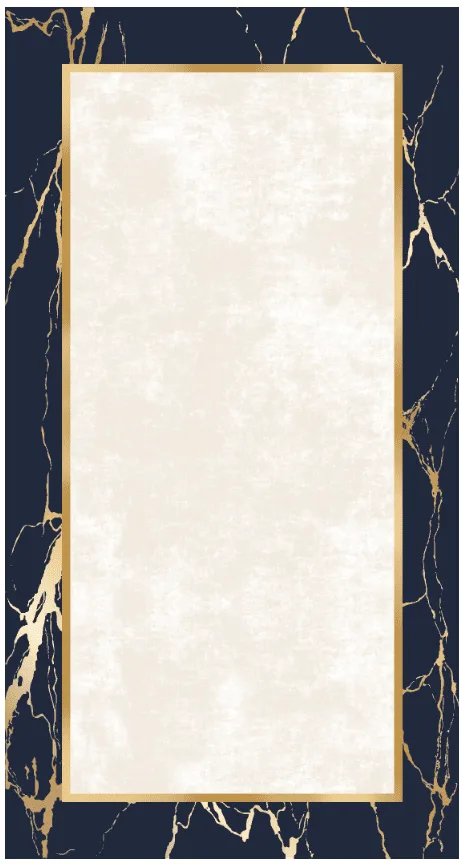 Wilton-teppe - Cerasia (blå/hvit/gull) (Størrelse: 160 x 230 cm)