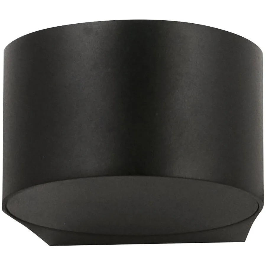 Wandlampe Joe Schwarz Aluminium/Glas 11 cm 7 cm - LED - Lichtfarbe: Warmweiss - LED Energiesparlampen