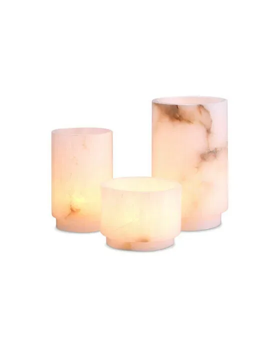 Leonidas fyrfadsstage alabaster 3-sæt