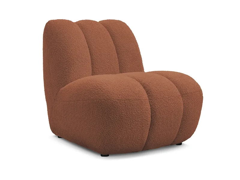 Sessel BOBOCHIC JANISSAIRE Boucle-Stoff orange