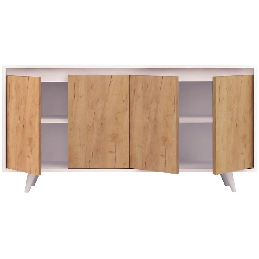 Konsole Yemek eiche 100% melaminbeschichtete Spanplatte B 140 H 86 cm