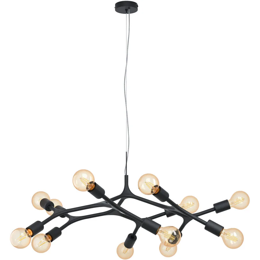 Eglo Pendellampe Bocadella Schwarz Stahl 110 cm