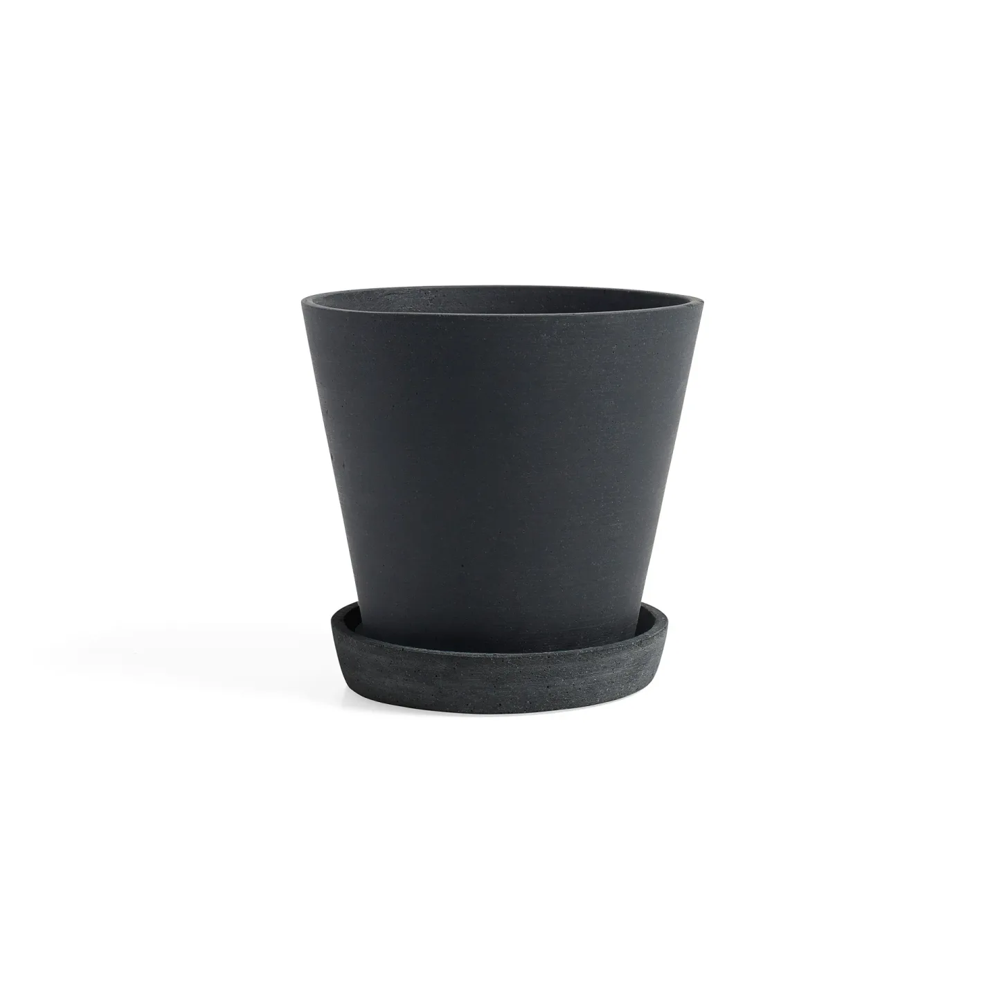 HAY HAY Flowerpot with saucer kruka L Ø17.5 cm Svart