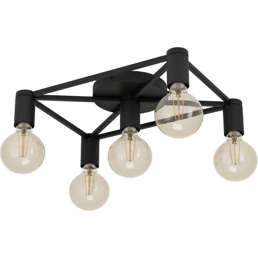 Eglo Deckenlampe Speke Schwarz Stahl 31 cm 10.5 cm