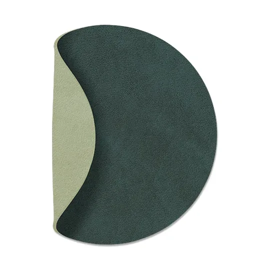 LIND DNA Nupo Glasuntersetzer circle doppelseitig 1 St. Dark green-olive green