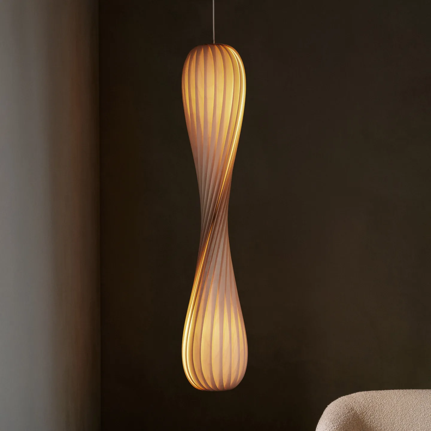 TR7 Pendelleuchte 25x145 Birch Natural - Tom Rossau - Wohnzimmer - Holz