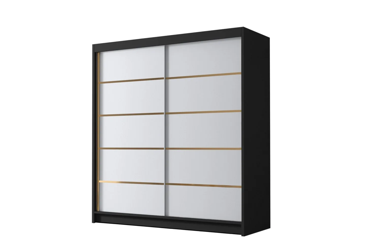 Chavez Garderob 180x215 cm - Vit/Svart