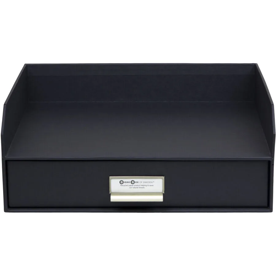 Büroorganizer Bigso Box dunkelgrau Papier/Metall B 33.5 cm T 25.5 cm