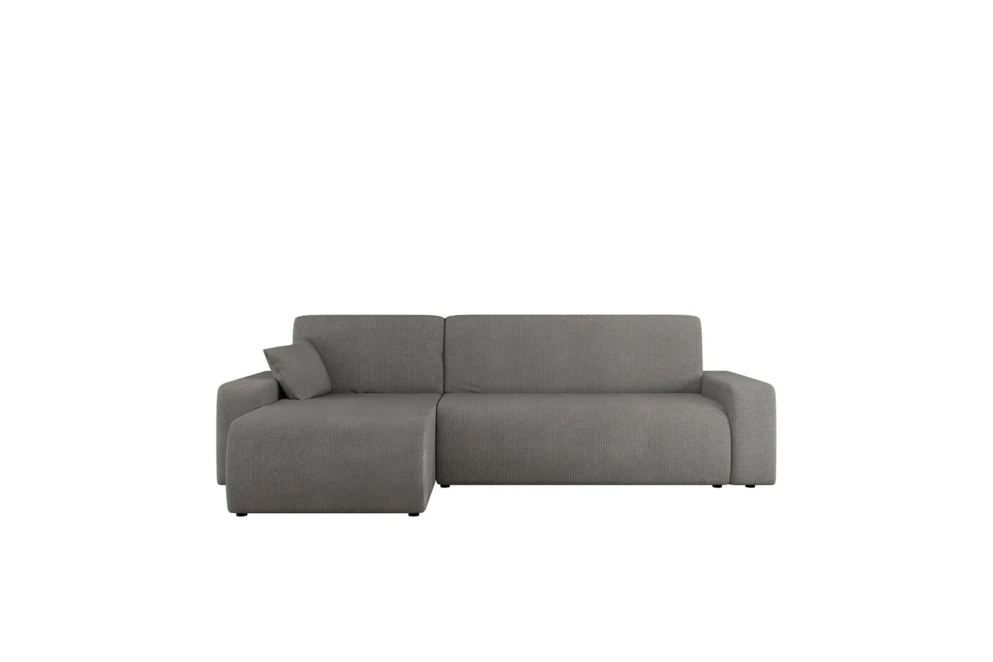 Barile Bäddsoffa med Divan 3-sits i Plysch - Grå