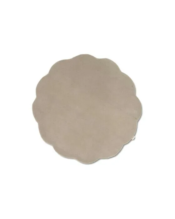 Shell tæppe rund beige