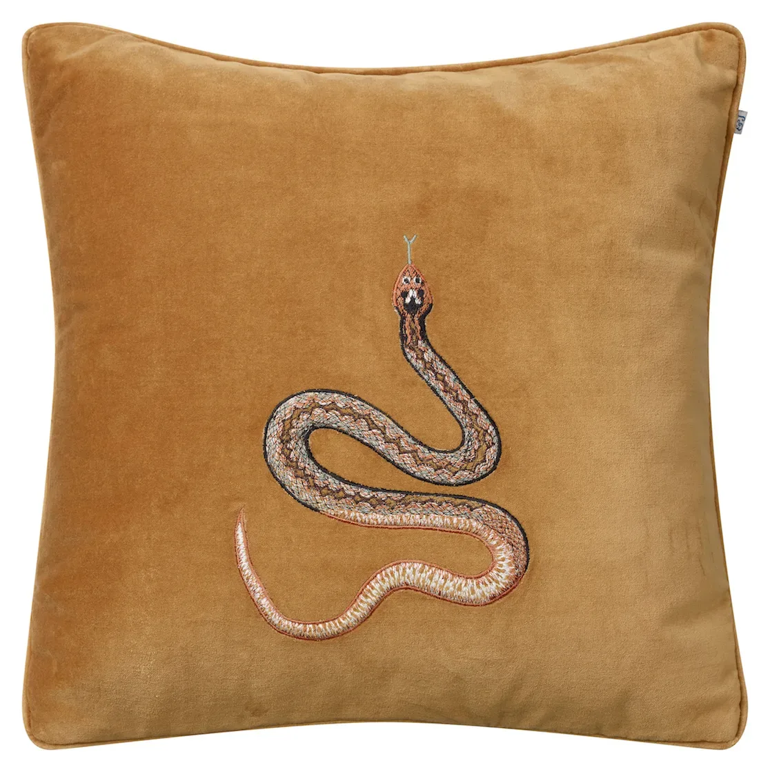 Chhatwal & Jonsson Embroidered Cobra Kissenbezug 50 x 50cm Masala yellow