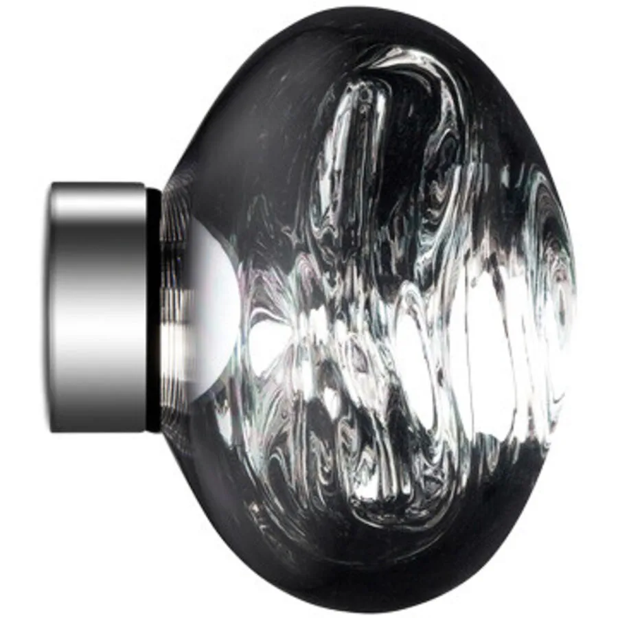 Tom Dixon Wandlampe Melt Kunststoff silber - Material: Polycarbonat - LED - Lichtfarbe: Warmweiss - LED Energiesparlampen