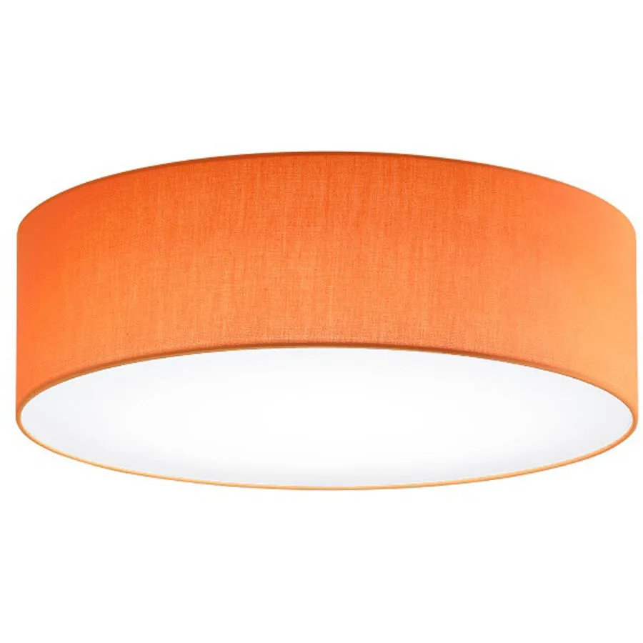 Deckenlampe Noah Orange Metall/Stoff 50 cm 16 cm - Material: Metall/ Stoff - LED - Lichtfarbe: Neutralweiss - LED Energiesparlampen