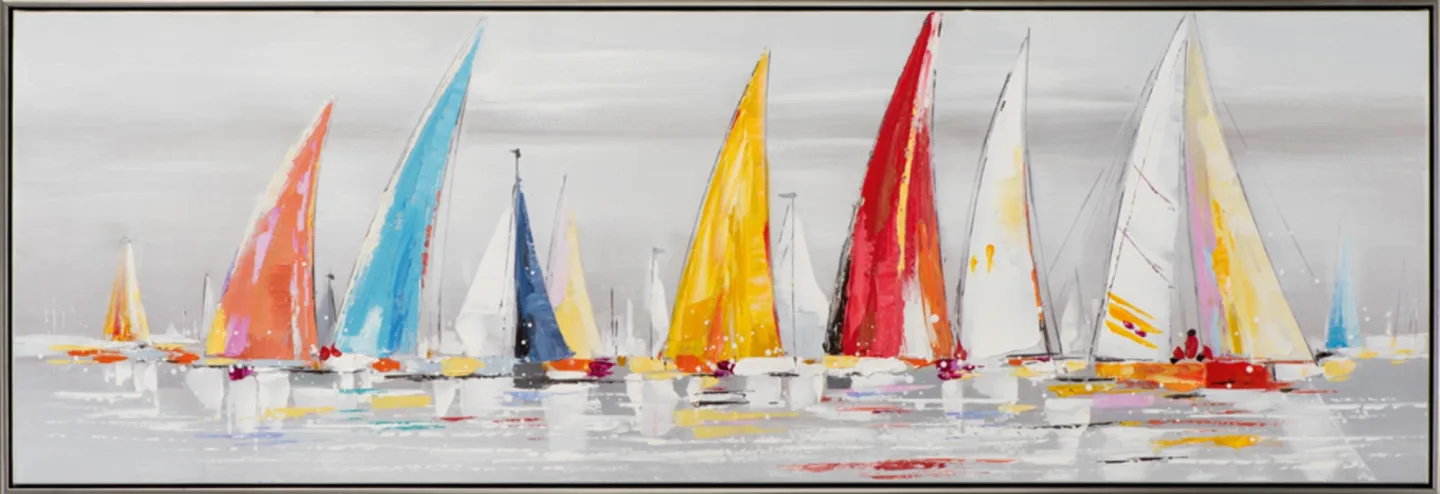 image LAND Gemälde Bunte Segelboote | Schubiger Möbel