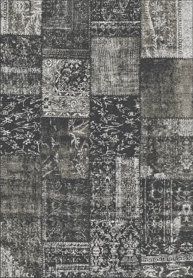 Wilton-teppe - Villani (antrasitt) (Størrelse: 140 x 200 cm)
