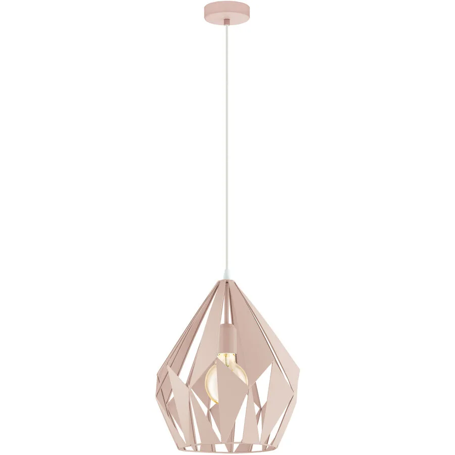 Eglo Pendellampe Carlton-P Orange Stahl 31 cm 150 cm - Farbe: apricot