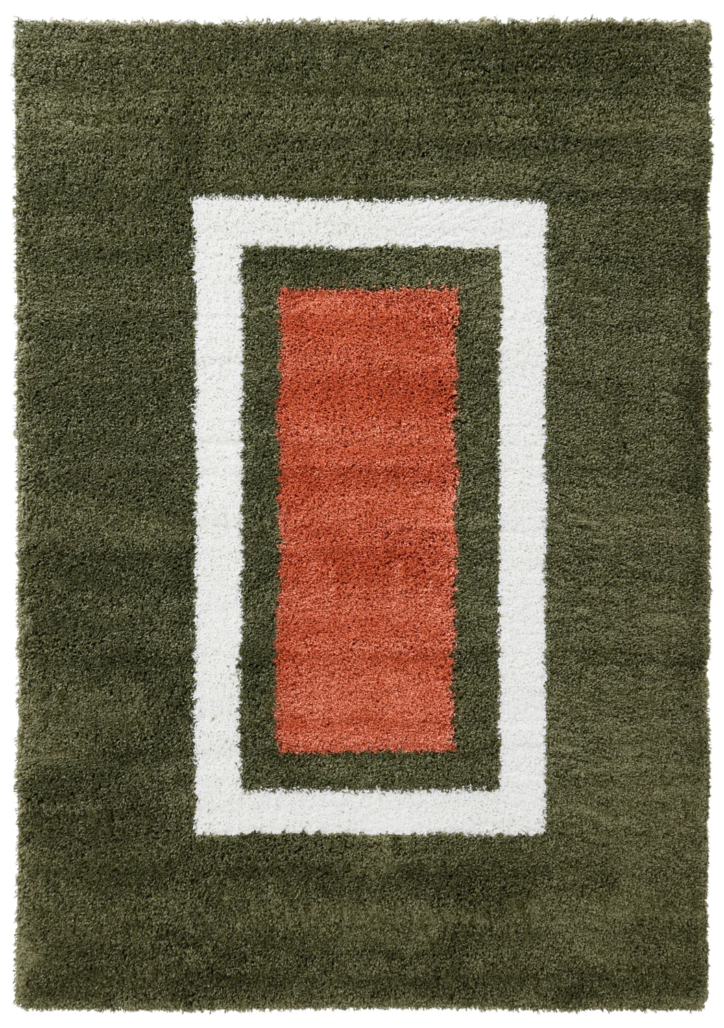 Ryetepper - Alsace (grønn/hvit/oransje) (Størrelse: 200 x 290 cm)