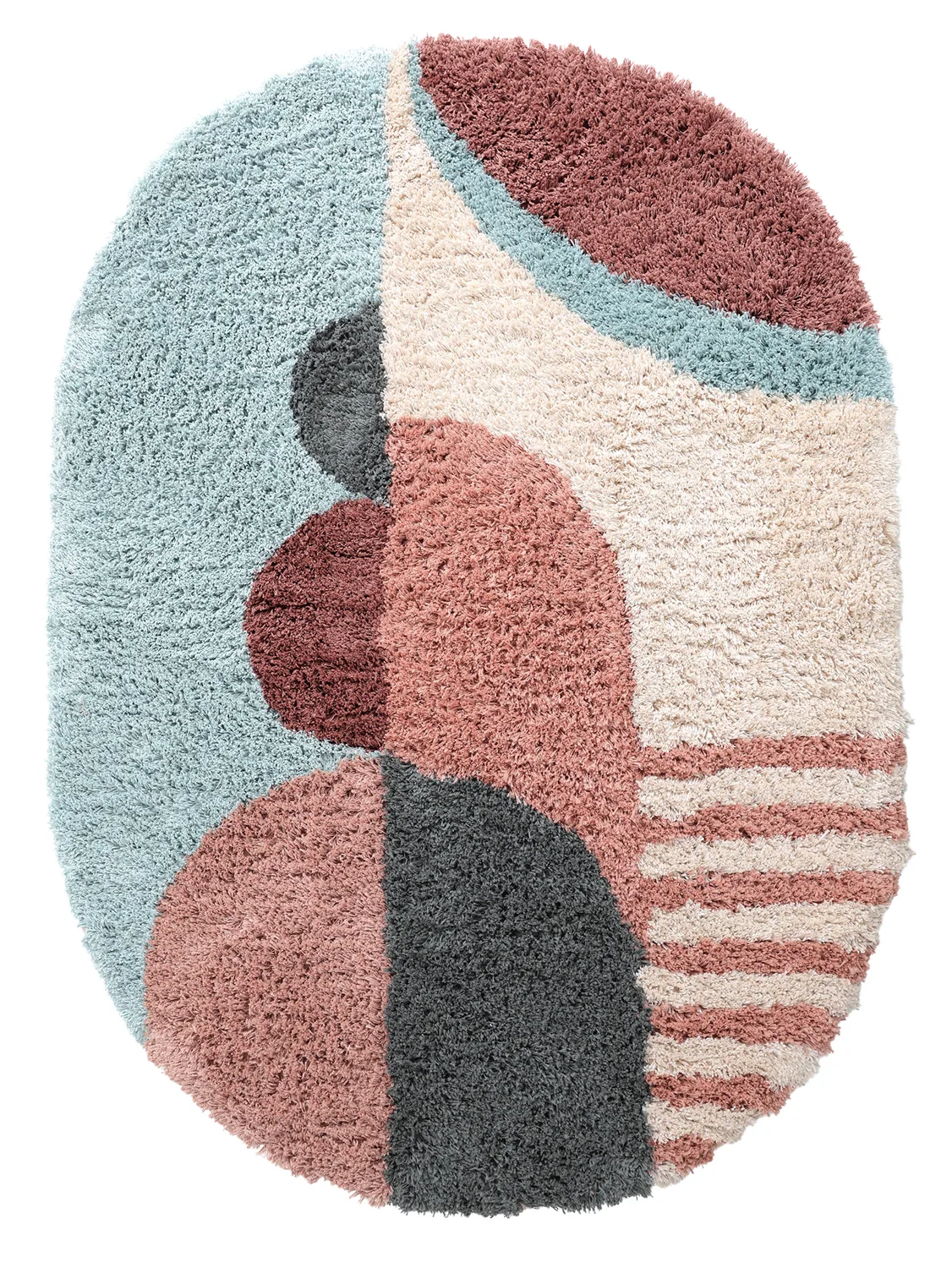 Ovalt teppe - Tropea Natural Cotton Shaggy (multi) (Størrelse: 240 x 340 cm)